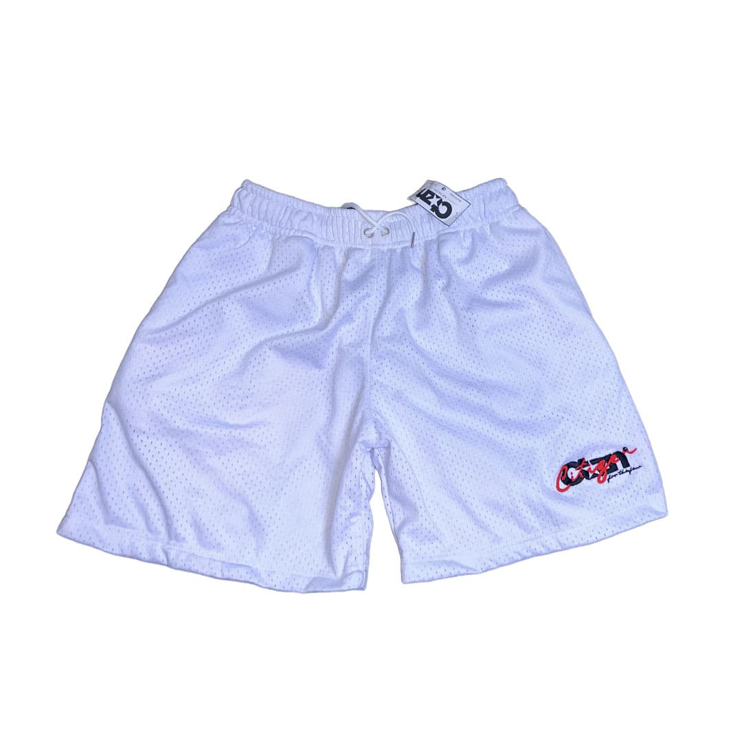 JERSEY SHORTS EMBROIDERED RED/BLACK